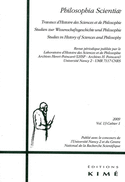 Philosophia Scientiae, v. 13, cahier 01